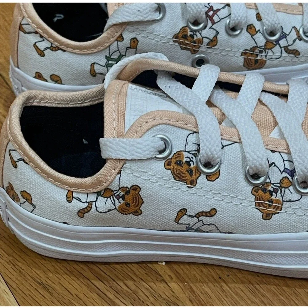 Converse All Star Boys Low Top Sneakers Size 12 Toddler Printed Karate Tiger EUC